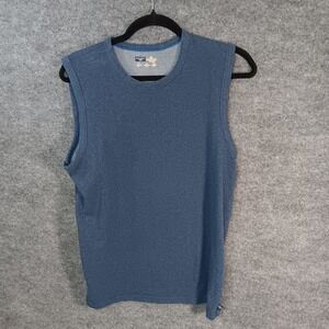 Dockers Classic Tank Top Navy Cozy Combed Cotton Pullover Crew Neck Casual Wear